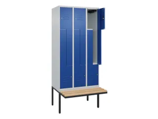 Z-garderobekast,HxBxD 2120x900x815mm,6vak,vak B 300mm,cil.-slot - 2