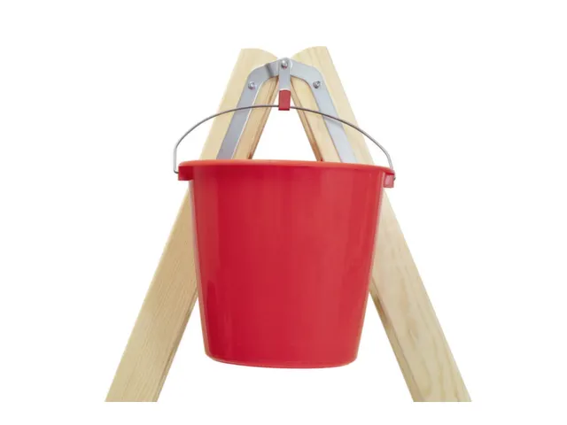 trapladder,beide zijden,2x8,treden,balk L 2,36m,hout