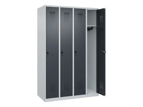 locker,HxBxD 1850x1200x500mm,4vak,vak B 300mm,draaigrendel