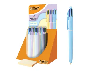 4-Kleuren balpen Bic pastel assorti display à 30 stuks - 3