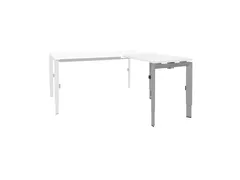 Bureau Linesto N3 aanbouwtafel 120x60cm krijtwit 25mm alu