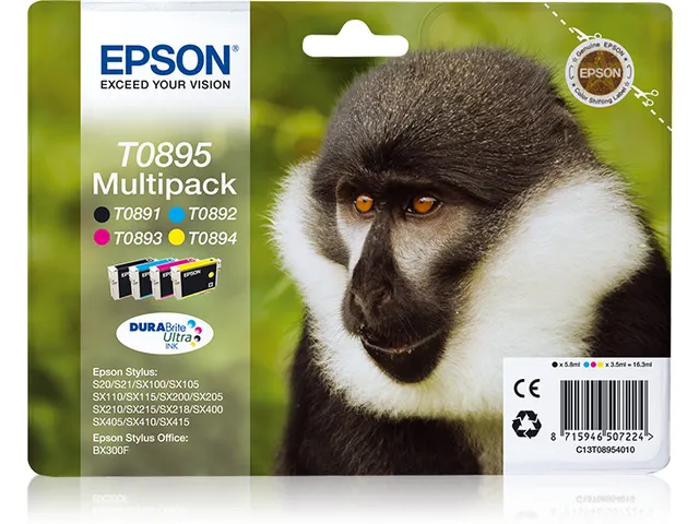 Multipack 4-colours T0895 DURABrite Ultra Ink