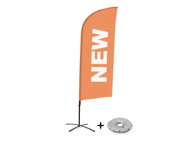 Horecavlag Alu Wind complete set "NEW" Oranje kruisvoet Zwart