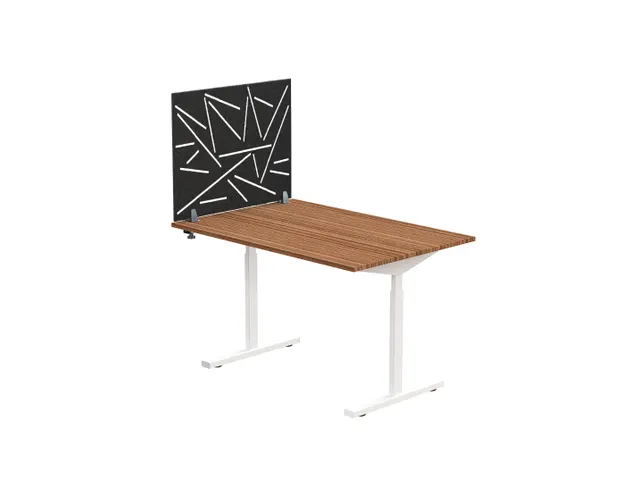 Akoestisch Bureaupaneel met patroon uitsnede 60x75cm Zwart