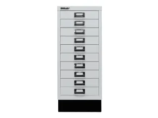 kantoor-ladekast HxBxD 670x279x380mm 10 laden romp verkeerswit staal - 4