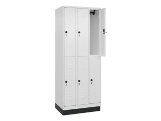 dubbeldekse locker,HxBxD 1950x750x500mm,3x2vak.,vak B 250mm - 2