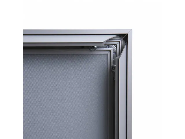 Cadre clipsable design Compasso A4 angles droits 37mm argent