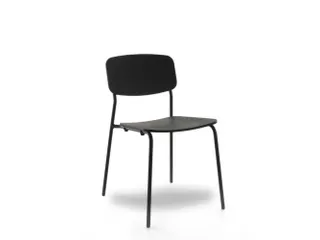 houten kuipstoel,zitschaal zwart,zitting H 460mm - 1
