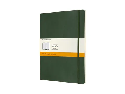 Notitieboek Moleskine XL 190x250mm lijn soft cover myrtle green