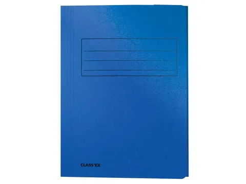 Dossiermap 3 Kleppen Blauw A4 250 Gram