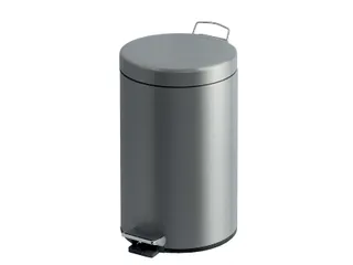 Afvalbak Pedaalemmer Rond 12 Liter Mat Rvs - 1
