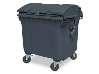 Vuilcontainers,1100l,romp HDPE grijs,HxBxD 1460x1370x1210mm - 2