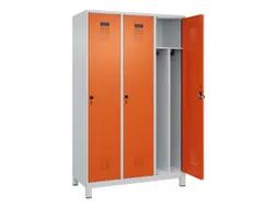 locker voor scheiding van kleding,HxBxD 1950x1200x500mm,3vak