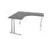 bureau in vrije vorm,HxBxD 740x1400x1400mm,vrije vorm,MS-donkergrijs