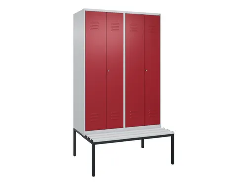 locker voor scheiding van kleding,HxBxD 2120x1200x815mm,4vak