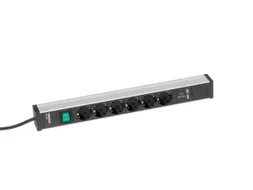 energielijst,v. montagetafel,HxBxD 52x468x44mm,m. loket,6stekkerdozen