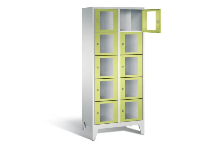 Lockerkast 1850x810x500mm 2x5 vakken Cilinderslot Poten, RDS1108060