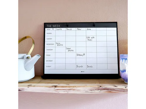 Weekplanner Engels Naga 52 Vel Zwart