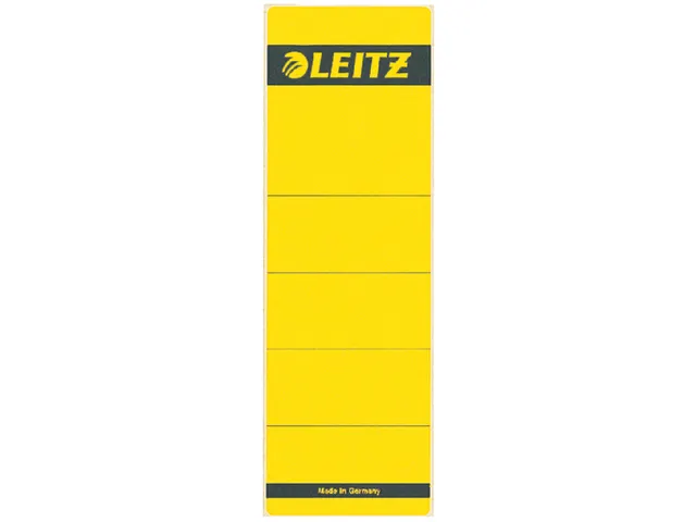 Rugetiket Leitz 1642 62x192mm Geel zelfklevend