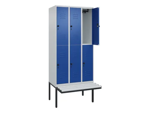 Dubbeldekse dekenkist,HxBxD 2120x900x815mm,3x2vak.,vak B 300mm