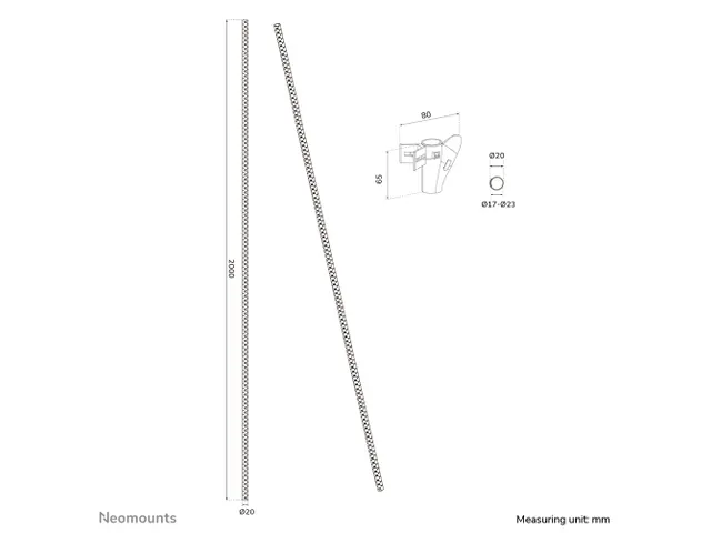Neomounts ADS06-141BL Kabelspiraal - voor 1-4 kabels - 20 mm - univers