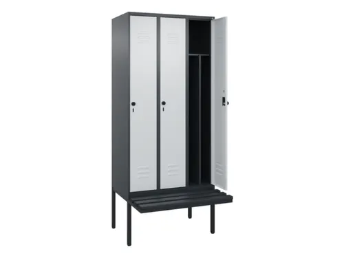 locker voor scheiding van kleding,HxBxD 2120x900x815mm,3vak