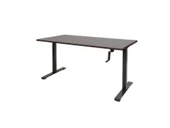 Slinger Bureau Zit-sta Zwart Poot 160x80cm Blad Logan Eiken