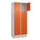 lockerkast,HxBxD 1950x800x500mm,2x4vakken,vak B 400mm,cil.-slot,sokkel