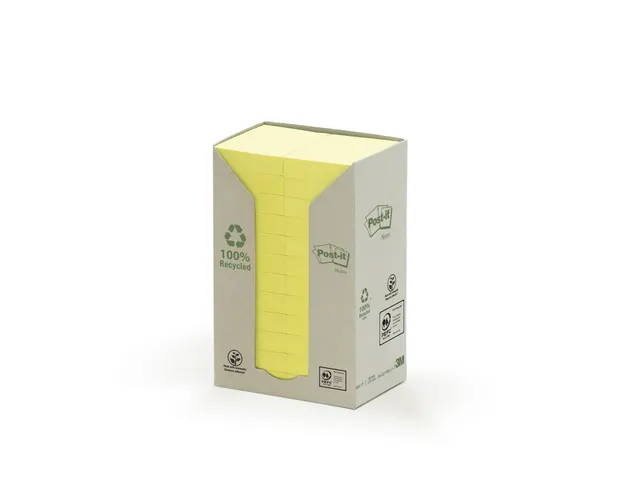 Memoblok 3M Post-it 653 38x51mm recycled geel