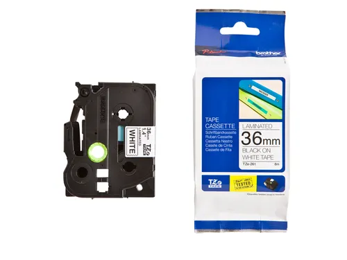 Labeltape Brother P-touch TZe-261 standaard 36mm zwart op wit