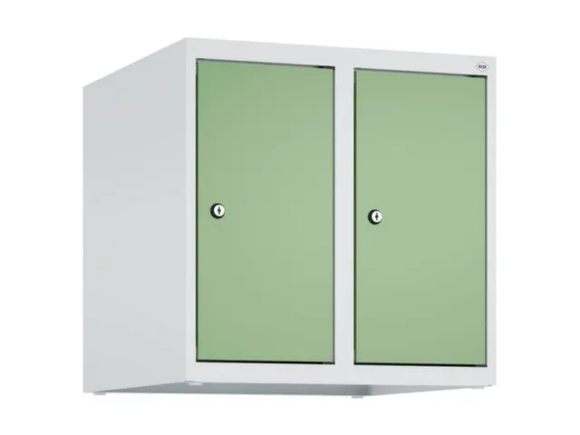 opzetkast,v. locker,2vak.,vak B 250mm,HxBxD 500x500x500mm,vleugeldeur