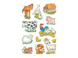 Sticker Etiket Herma 5419 Boerderijdieren 36 stuks