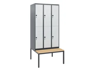 Dubbeldekse dekenkist,HxBxD 1950x900x815mm,3x2vak.,vak B 300mm - 1