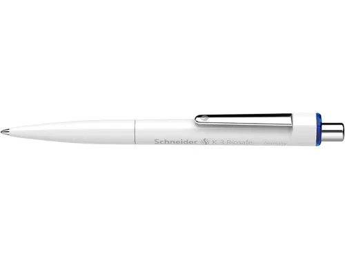 Balpen Schneider K3 Biosafe M wit/blauw