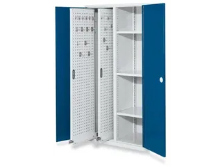 Uitschuifkast 1950x1000x600mm 2uitschuifwanden 3legborden Ral5010 - 1