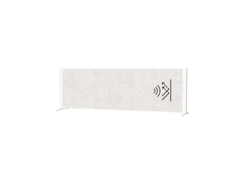 Akoestisch Bureauscherm MAULconnecto 160x50cm vrijstaand Wit/L.grijs