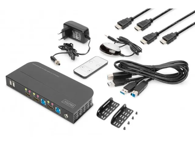 KVM-switch, 2x1 HDMI, HDMI-uitgang, USB, 4Kx2K@60Hz