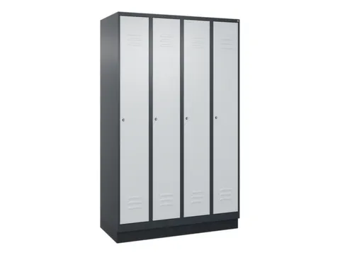 locker,HxBxD 1950x1200x500mm,4vak,vak B 300mm,cil.-slot,sokkel