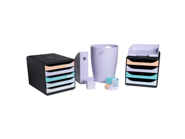 Module de classement Big Box 4 tiroirs Aquarel - Couleurs assorties