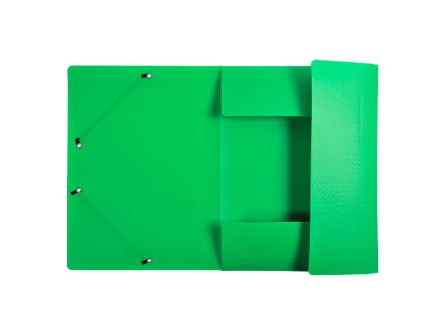 Elastomap 3 kleppen polypropyleen Ondoorschijnend A4 Anijsgroen