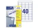 Etiket Avery Zweckform 3657 48.5x25.4mm wit 4000stuks