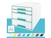 Ladenblok Leitz WOW Cube 4 laden wit/ijsblauw