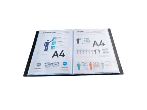 Showalbum PP opaak 100 tas A4 zw.
