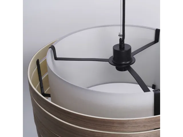 Abat-jour Nextime Beam 40 cm bois noyer noir