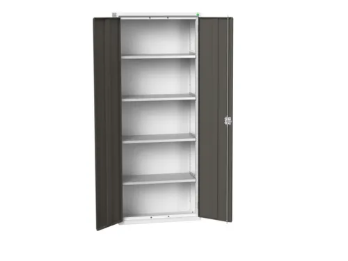 universele kast,HxBxD 2000x800x350mm,4xStalen bodem,draaigrendelslot