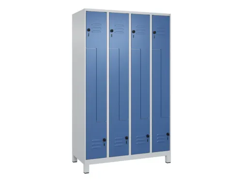 Z-garderobekast,HxBxD 1950x1200x500mm,vak B 150/300mm,draaigrendel