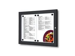 Menuvitrine Vergrendelbaar Outdoor Zwart 2xA4