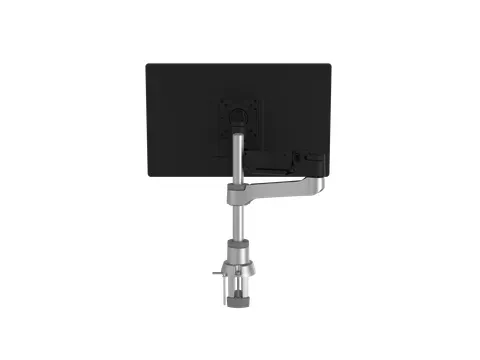 Circulaire Enkele Monitorarm Bureaubevestiging gasveer Zwart Zilver