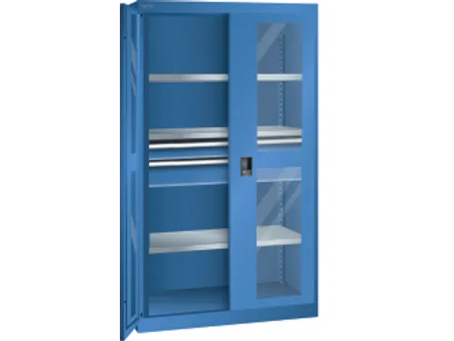 zwaarlastkast met openslaande deuren,HxBxD 1950x1100x641mm,lak RAL5019