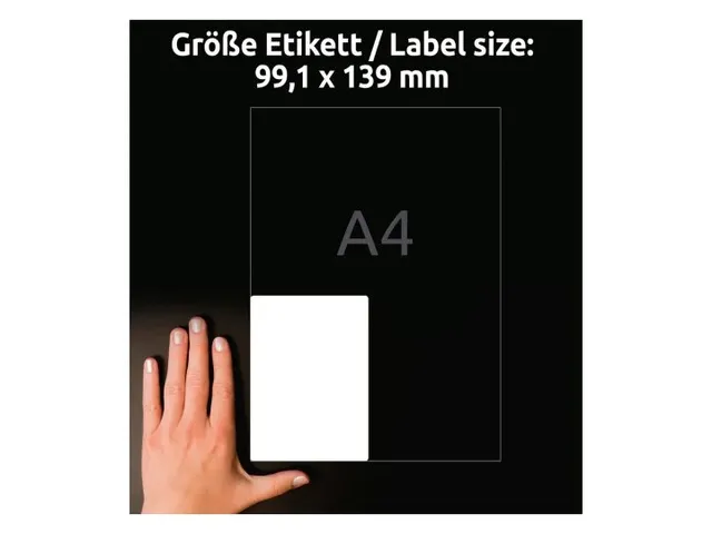 Etiquette ILC Avery 99,1x139mm blanche NP 25 feuilles 4 etiquettes par